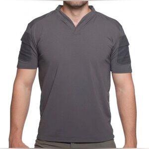 Velocity Systems BOSS Rugby Short Sleeve V Neck Wolf Gray Size M